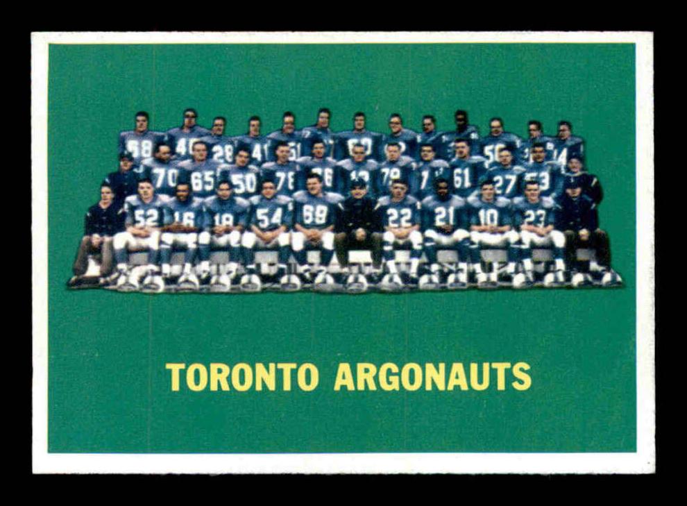 1964 Topps CFL Football Toronto Argonauts #77