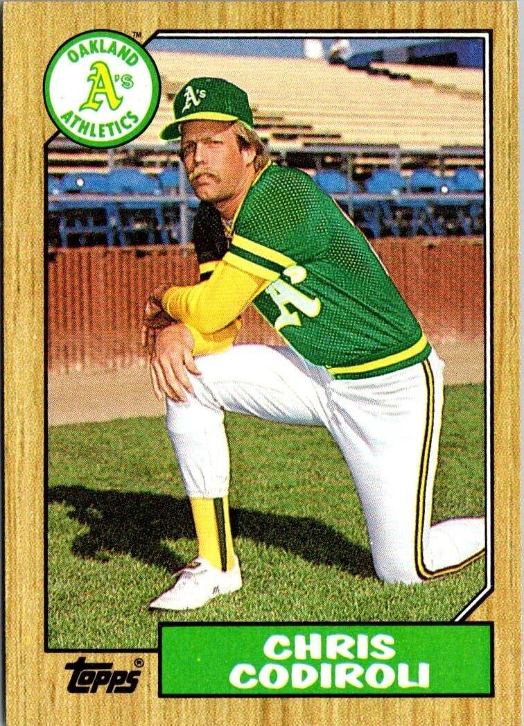 1987 Topps Baseball Chris Codiroli #217 PSA 8.5