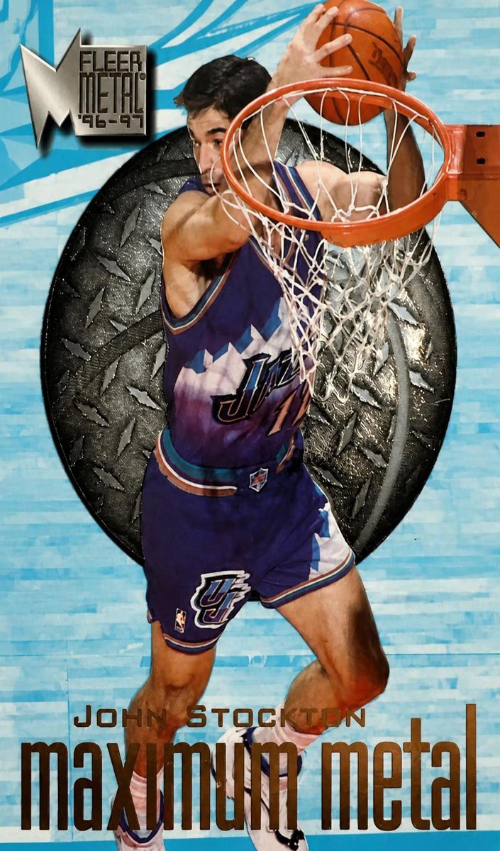 1996 Fleer Metal Basketball John Stockton #18 PSA 10