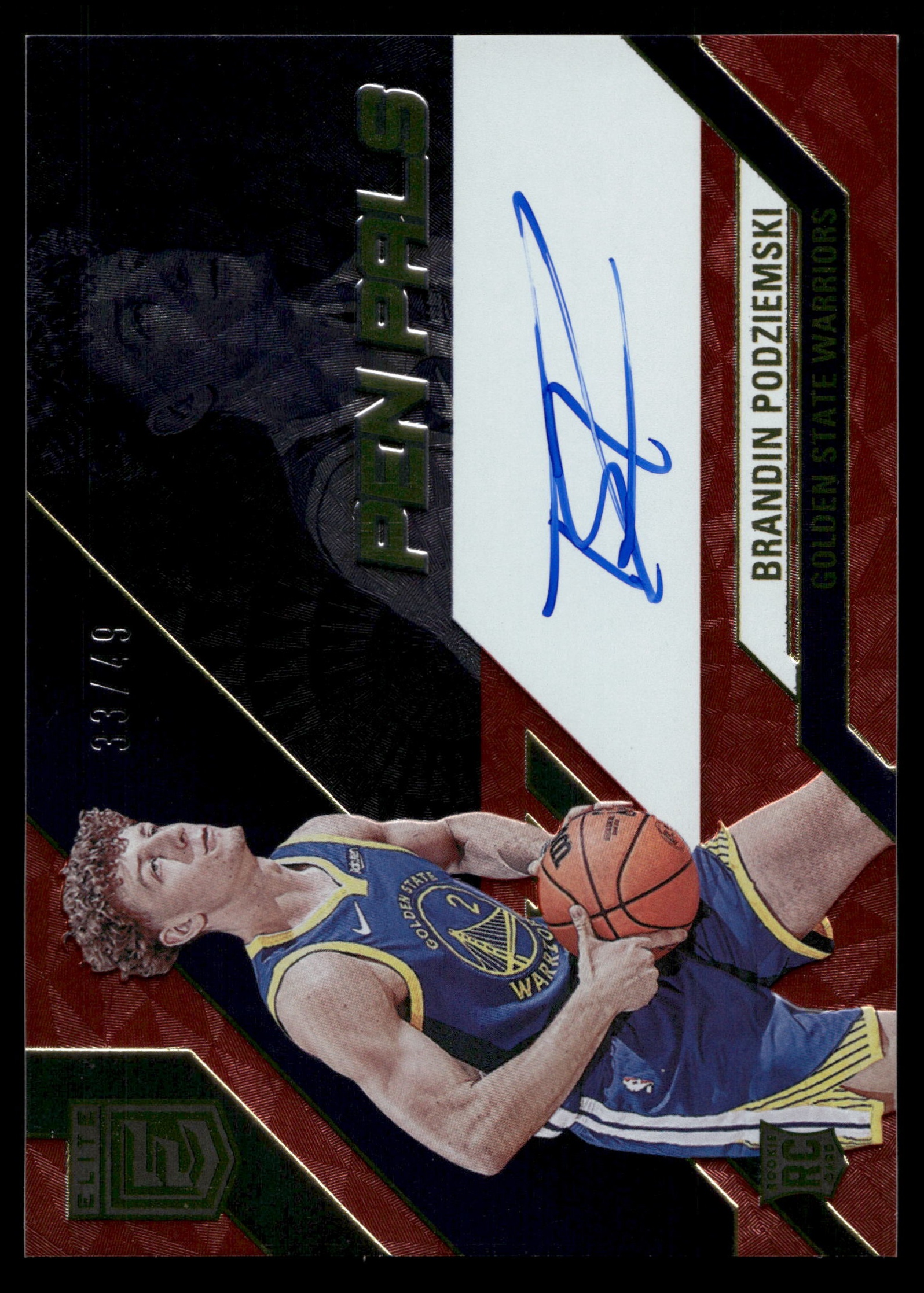 2023 Donruss Elite Basketball Red Brandin Podziemski #PP-BPG