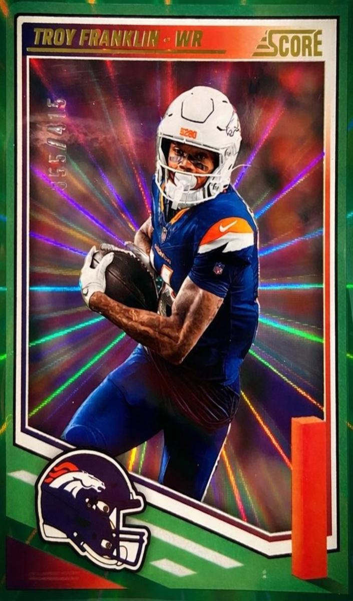 2025 Panini Score Football Green Troy Franklin #15