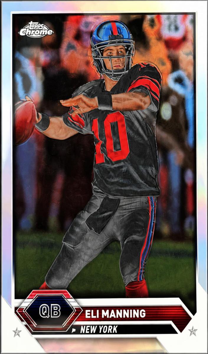 2023 Topps Composite Football Divergent Refractor Eli Manning #23