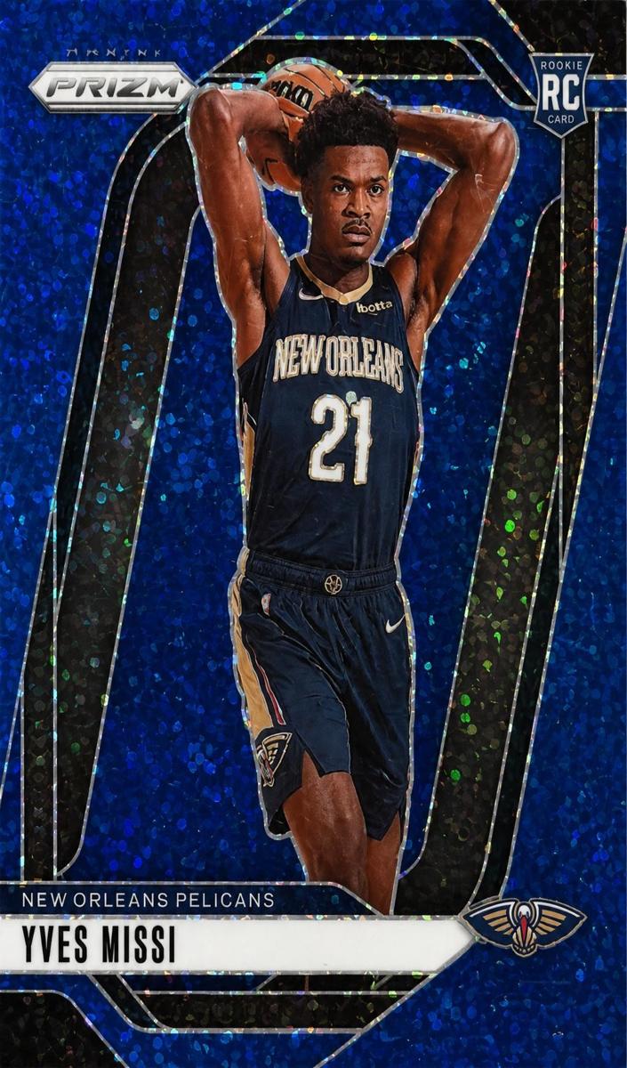 2024 Panini Prizm Basketball Blue Sparkle Yves Missi #233