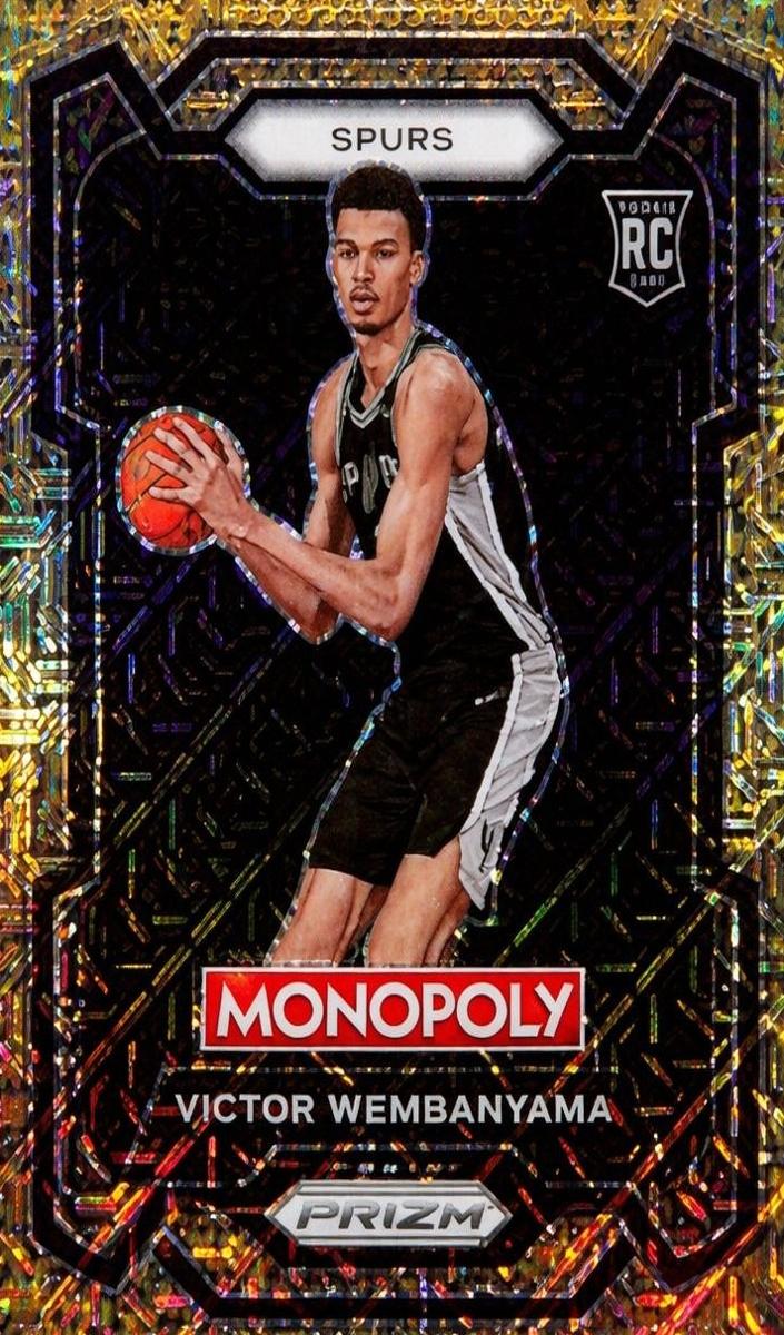 2023 Panini Prizm Monopoly Basketball Gold Millionaire Shimmer Victor Wembanyama #81