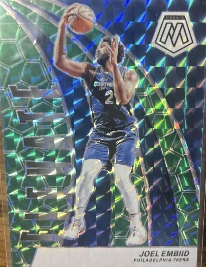 2023 Panini Mosaic Basketball Green Joel Embiid #4 SGC 10