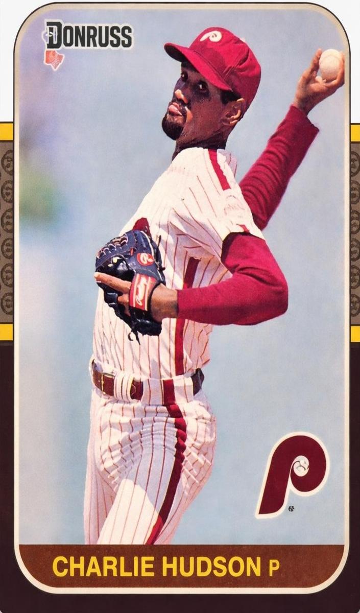 1987 Donruss Baseball Charlie Hudson #630 PSA 9