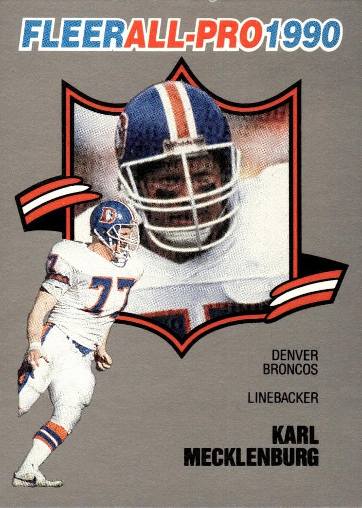 1990 Fleer Football Karl Mecklenburg #15