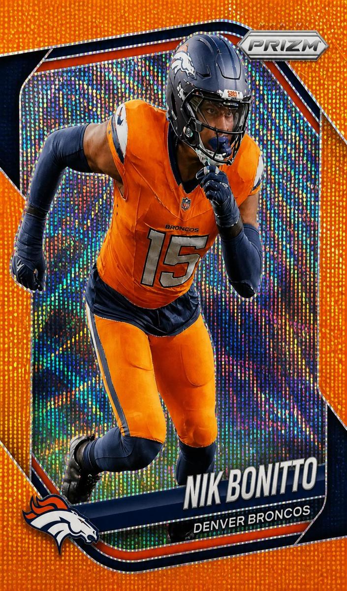 2025 Panini Prizm Football Orange Wave Nik Bonitto #230