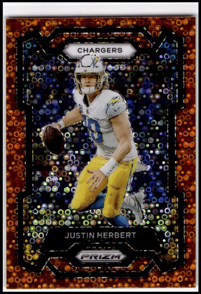 2023 Panini Prizm Football Disco Justin Herbert #158 PSA 10