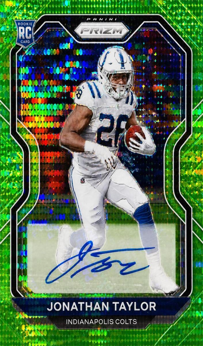 2020 Panini Prizm Football Neon Green Pulsar Prizm Jonathan Taylor #332