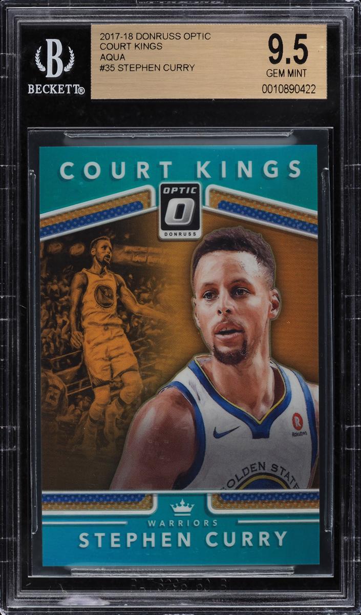 2017 Donruss Optic Basketball Aqua Stephen Curry #35 BGS 9.5