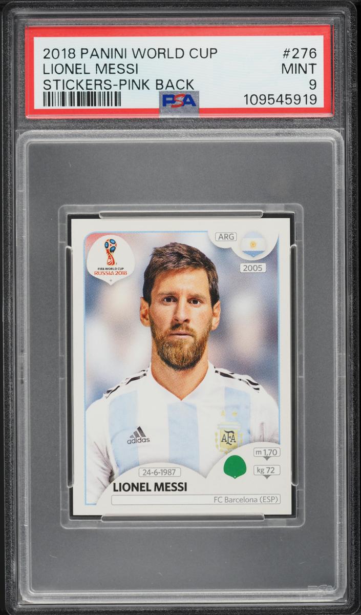 2018 Panini World Cup Stickers Soccer Pink Backs Lionel Messi #276