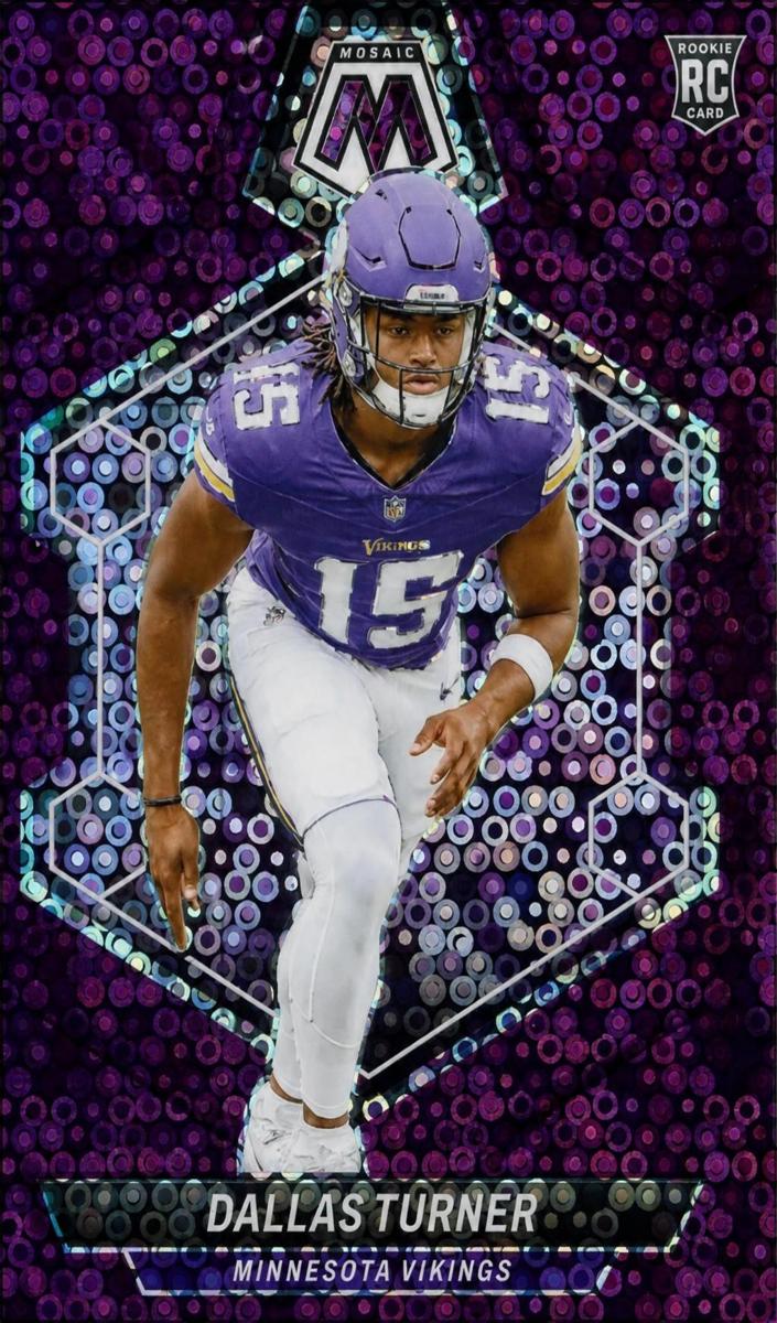 2024 Panini Mosaic Football No Huddle Purple Dallas Turner #317