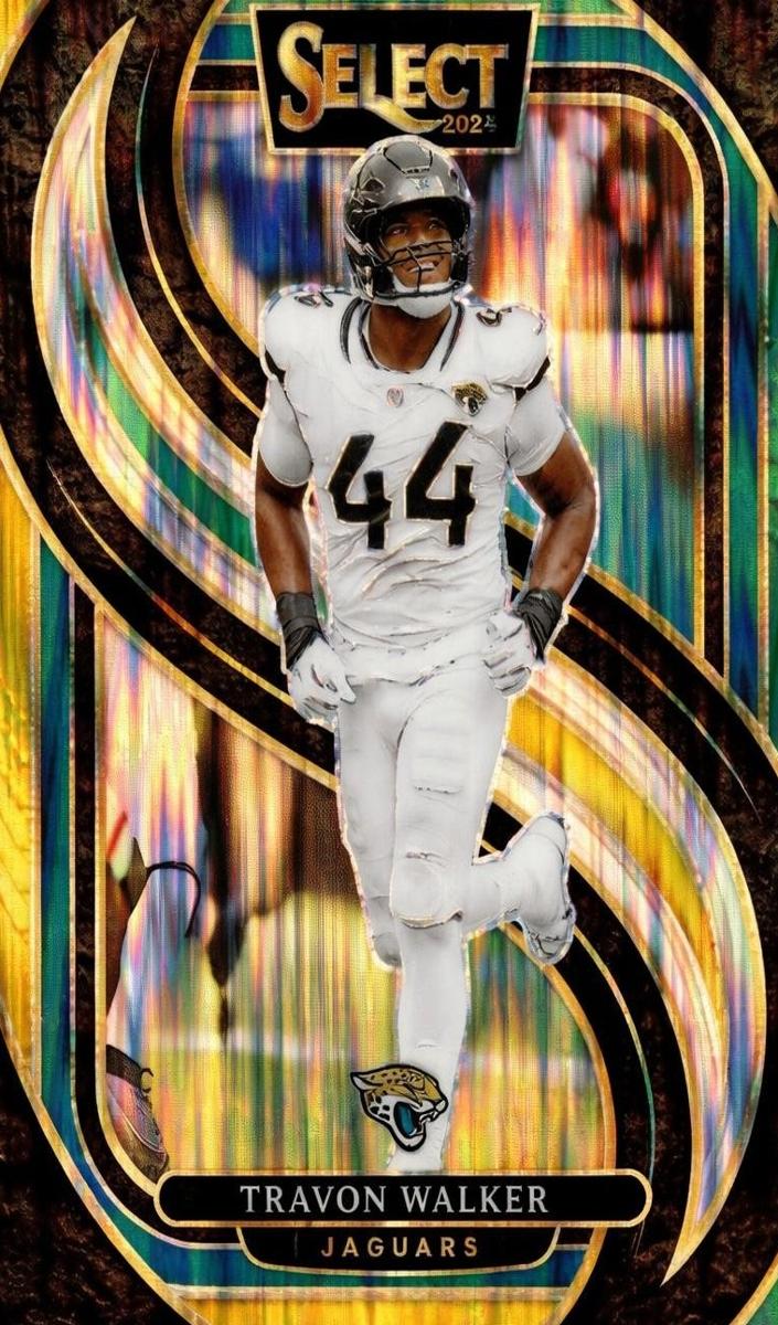 2024 Panini Select Football Green and Yellow Shock Travon Walker #197
