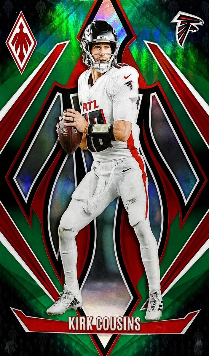 2024 Panini Phoenix Football Green Fade Kirk Cousins #96