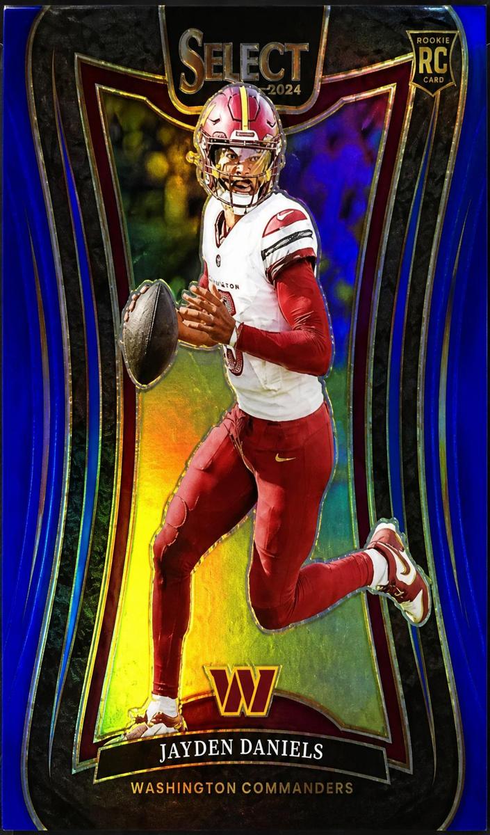 2024 Panini Select Football Blue Jayden Daniels #380 PSA 9