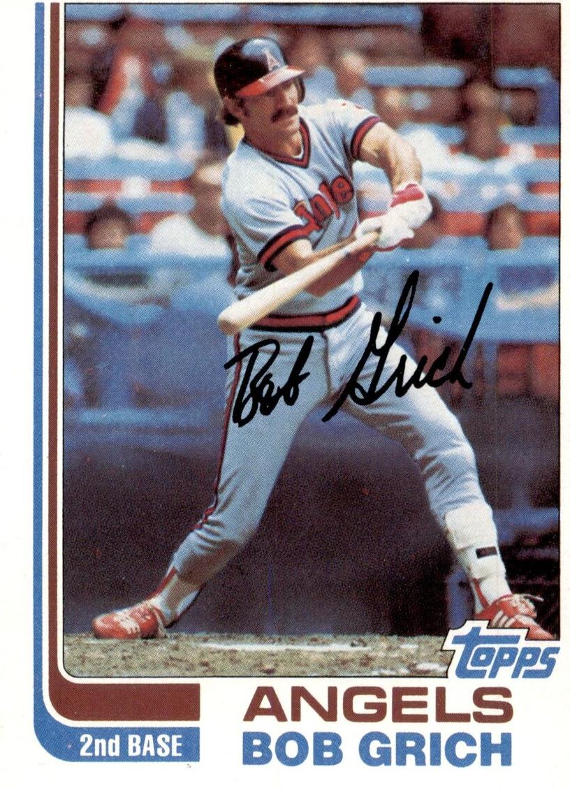 1982 Topps Baseball Bob Grich #284 PSA 8