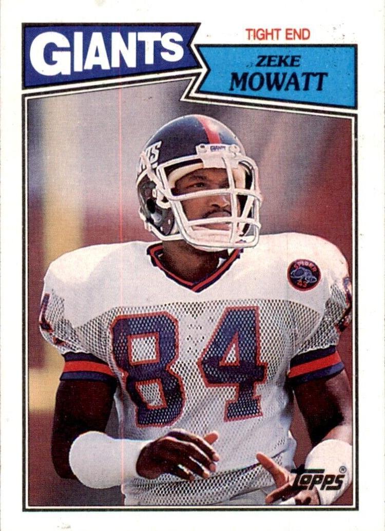 1987 Topps Football Zeke Mowatt #18 PSA 7.5