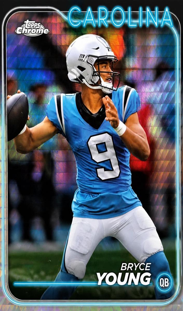2024 Topps Chrome Football Prism Refractor Bryce Young #16