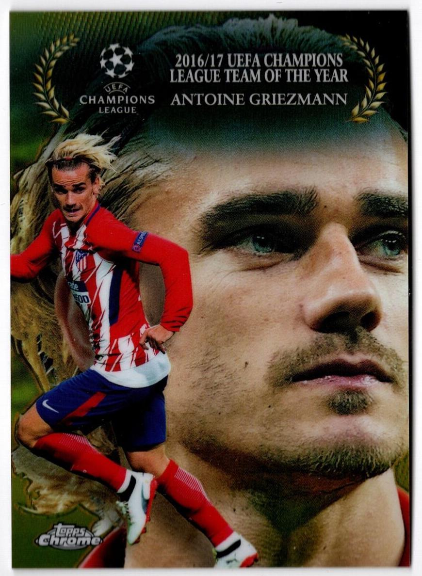2017 Topps Chrome UEFA Champions League Soccer Gold Antoine Griezmann #51