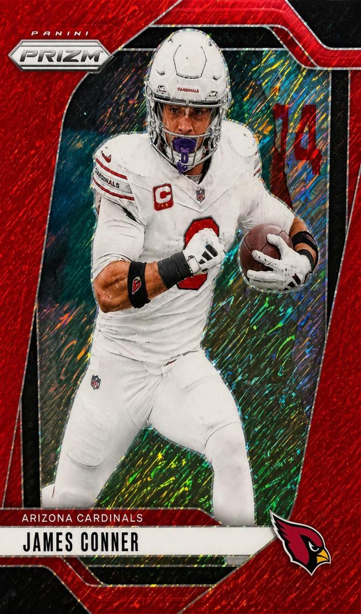 2024 Panini Prizm Football Red Shimmer James Conner #2 PSA 8.5