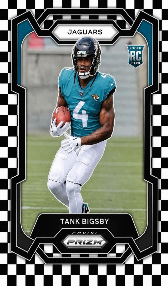 2023 Panini Prizm Football Black and White Checker Tank Bigsby #348 PSA 10