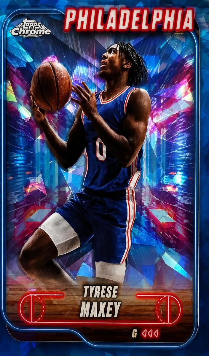 2024 Topps Chrome Sapphire Basketball Tyrese Maxey #40