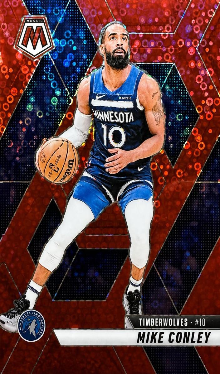 2024 Panini Mosaic Basketball Fast Break Red Mike Conley #20