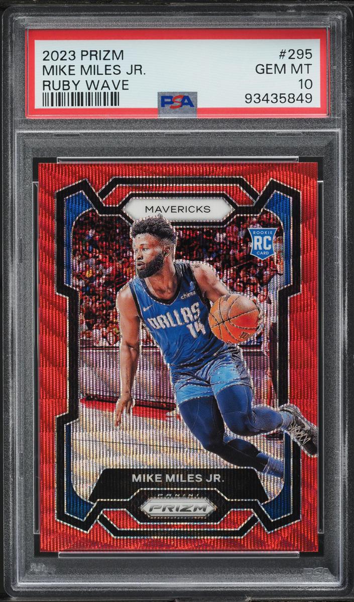 2023 Panini Prizm Basketball Ruby Wave Mike Miles Jr. #295 PSA 10