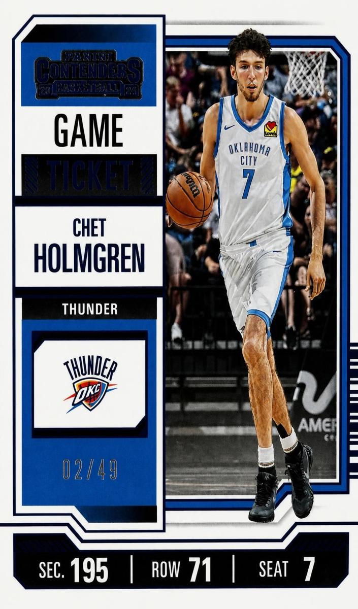 2023 Panini Contenders Basketball Blue Game Ticket Chet Holmgren #33