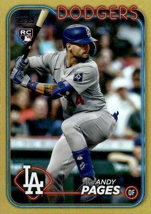 2024 Topps Update Baseball Gold Rainbow Foil Andy Pages #US221
