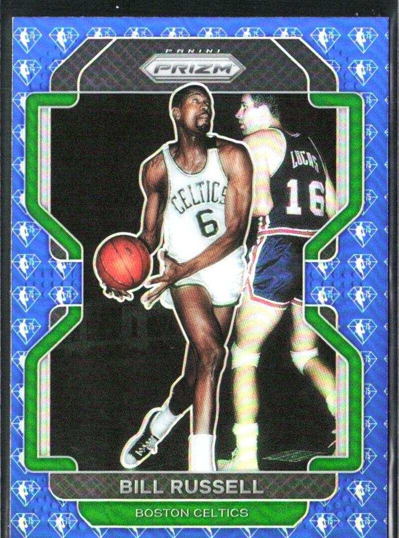 2021 Panini Prizm Basketball 75th Anniversary Prizm Bill Russell #254