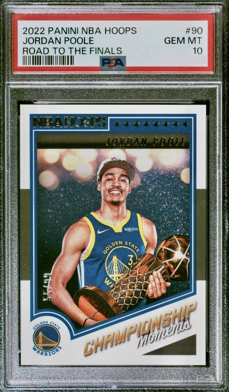 2022 Panini Hoops Basketball Jordan Poole #90 PSA 10