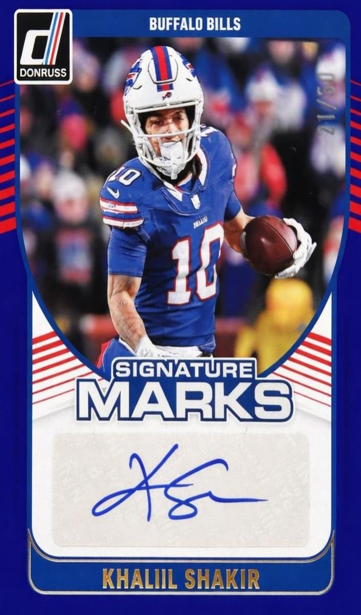 2024 Panini Donruss Football Blue Khalil Shakir #SMA-KSH