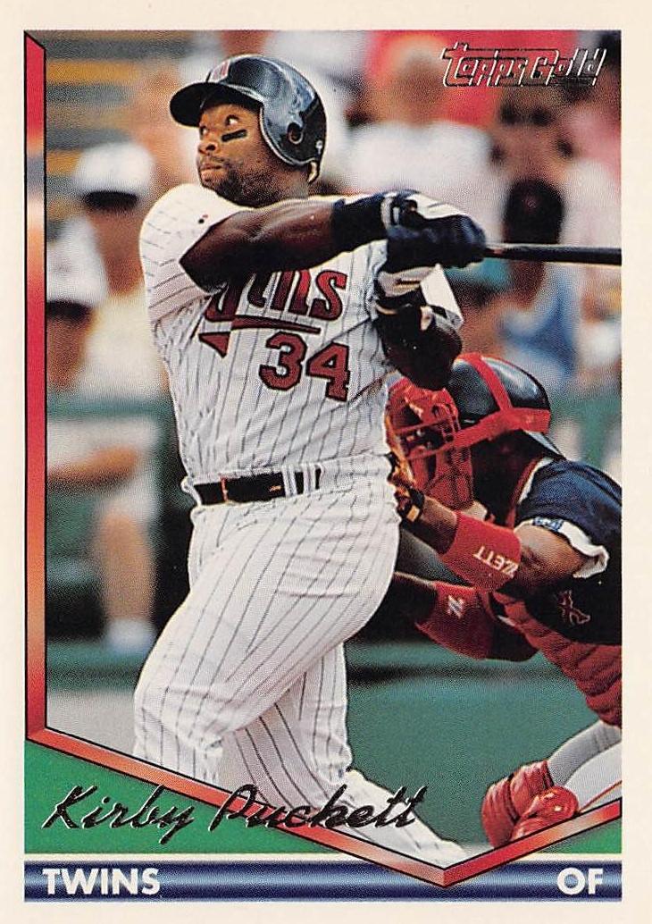 1994 Topps Baseball Gold Kirby Puckett #100 PSA 8.5