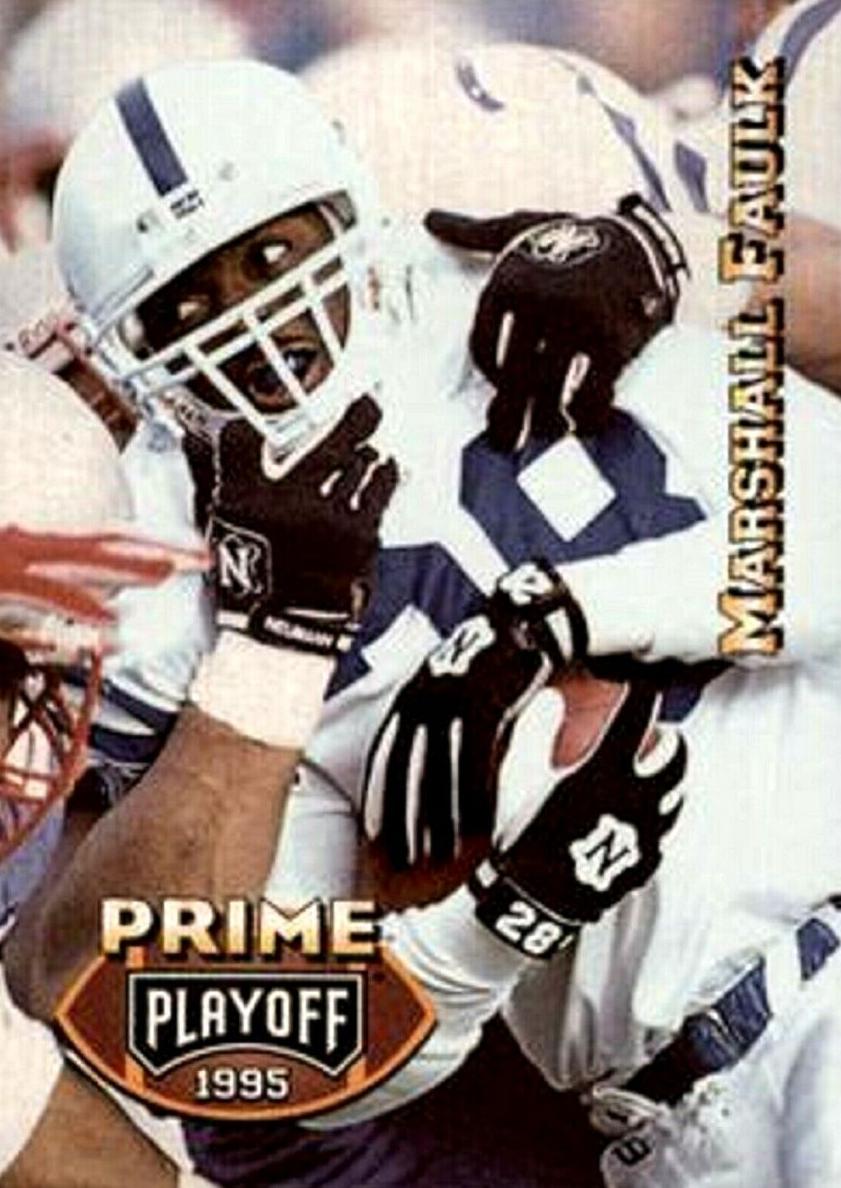 1995 Playoff Prime Football Marshall Faulk #36 PSA 9