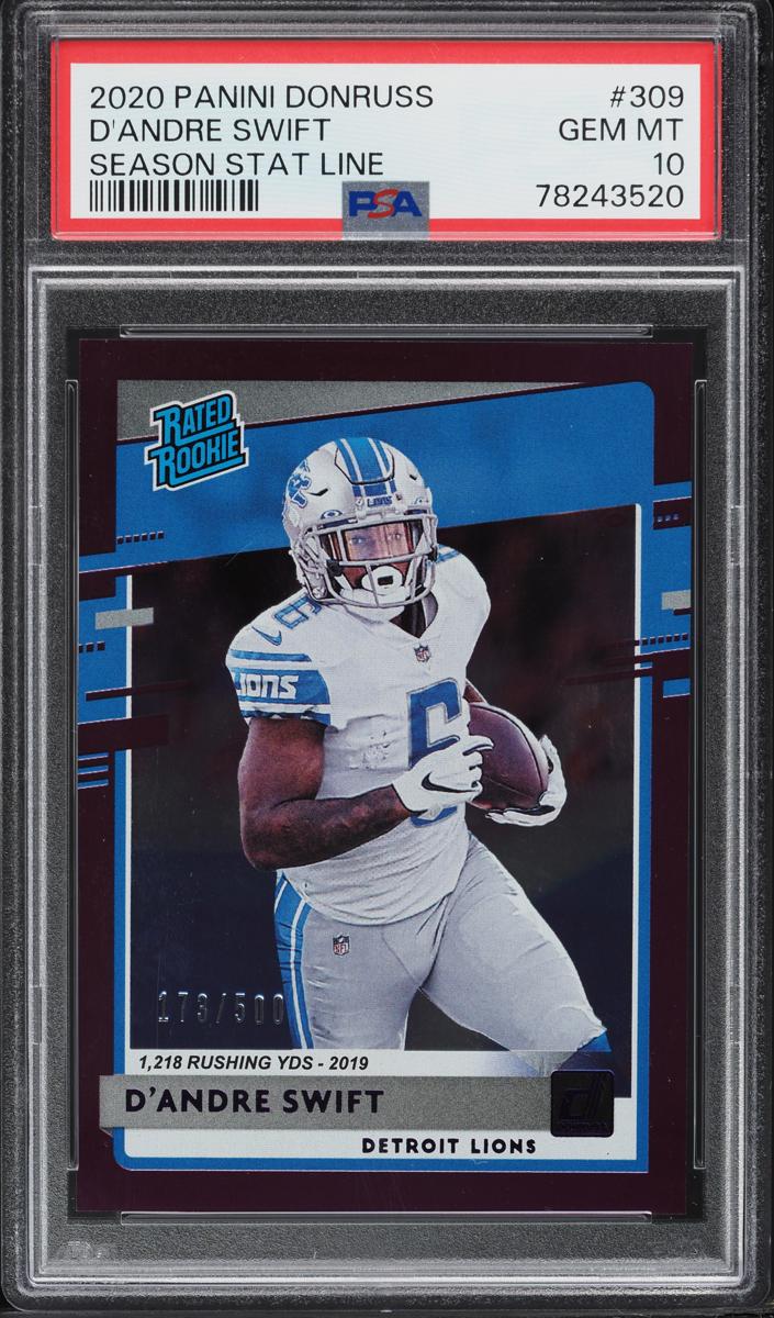 2020 Panini Donruss Football Season Stat Line D'Andre Swift #309