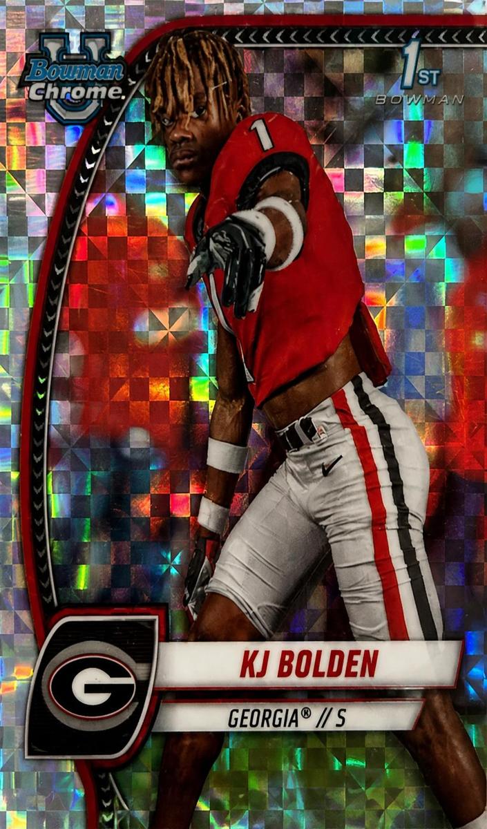 2024 Bowman Chrome University Football X-Fractor KJ Bolden #115