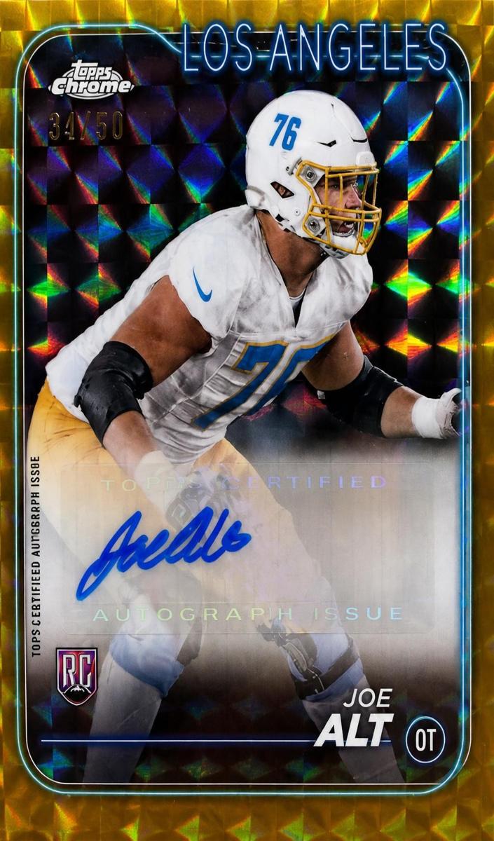 2024 Topps Chrome Football Gold Refractor Joe Alt #RA-JAL