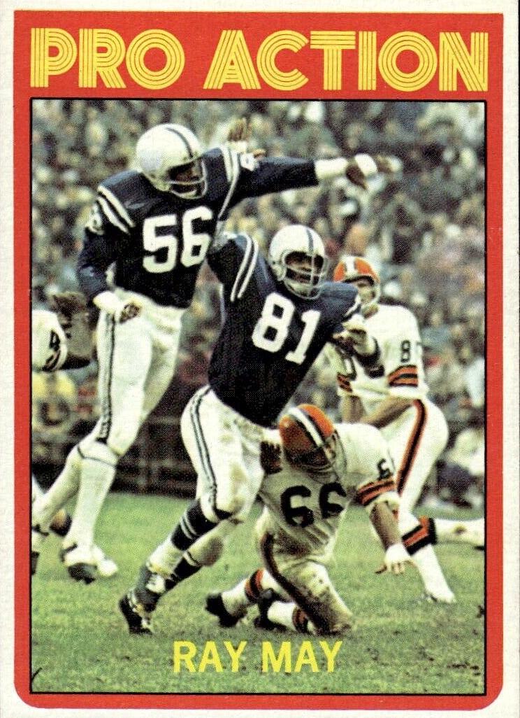 1972 Topps Football Ray May #262 PSA 8