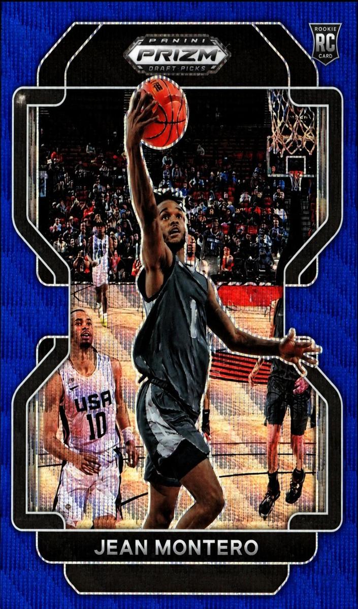 2022 Panini Prizm Draft Picks Basketball Blue Wave Jean Montero #89