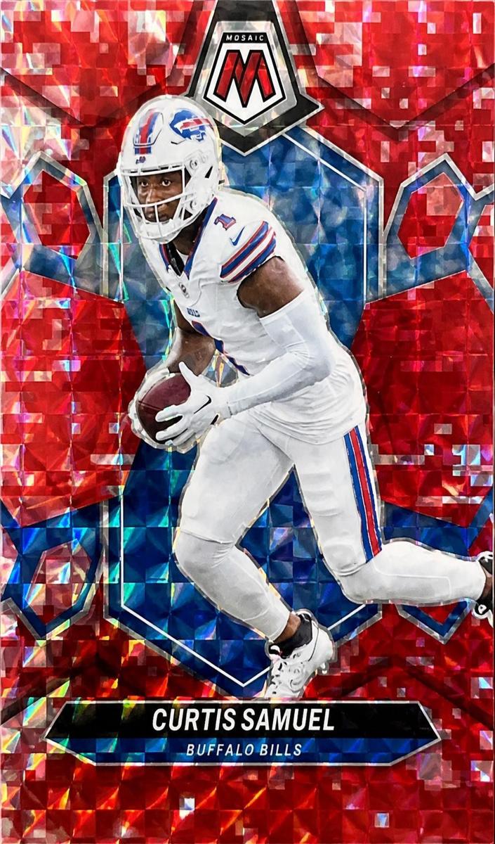 2024 Panini Mosaic Football Camo Red Curtis Samuel #24