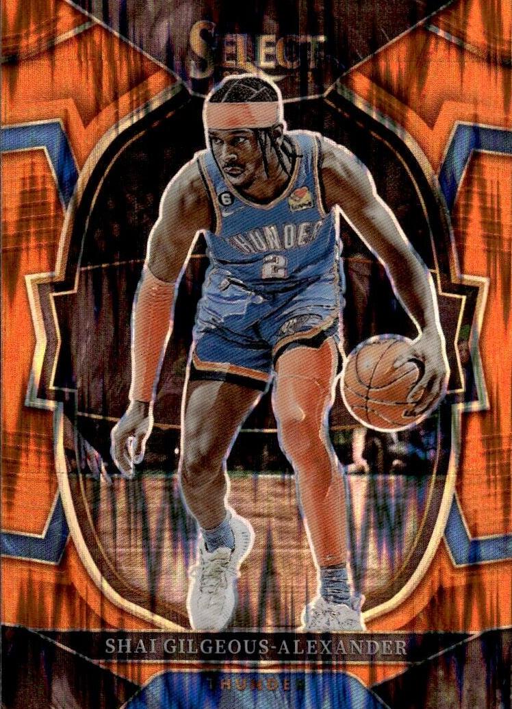 2022 Panini Select Basketball Orange Flash Shai Gilgeous-Alexander #56