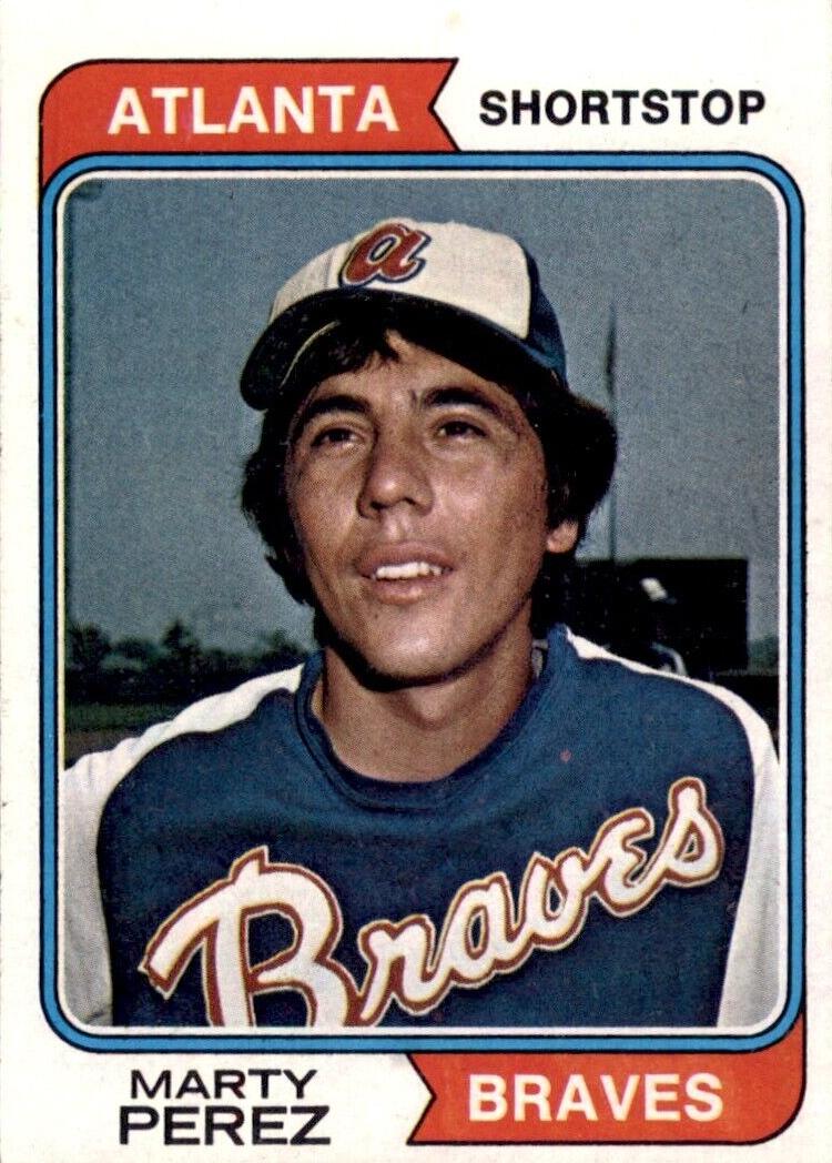 1974 Topps Baseball Marty Perez #374