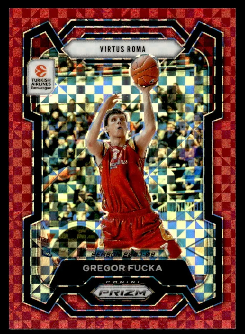 2023 Panini Prizm Turkish Airlines EuroLeague Basketball Red Power Gregor Fucka #57