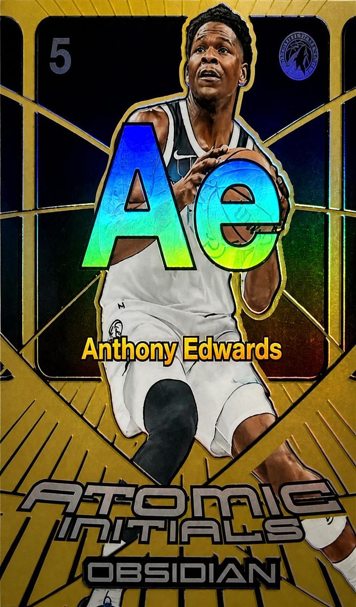 2024 Panini Obsidian Basketball Electric Etch Bronze Flood Anthony Edwards #17