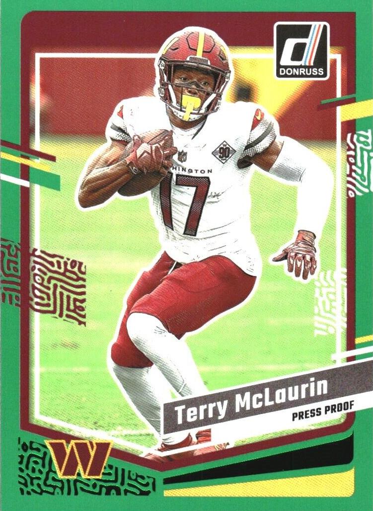 2023 Panini Donruss Football Press Proof Green Terry McLaurin #300