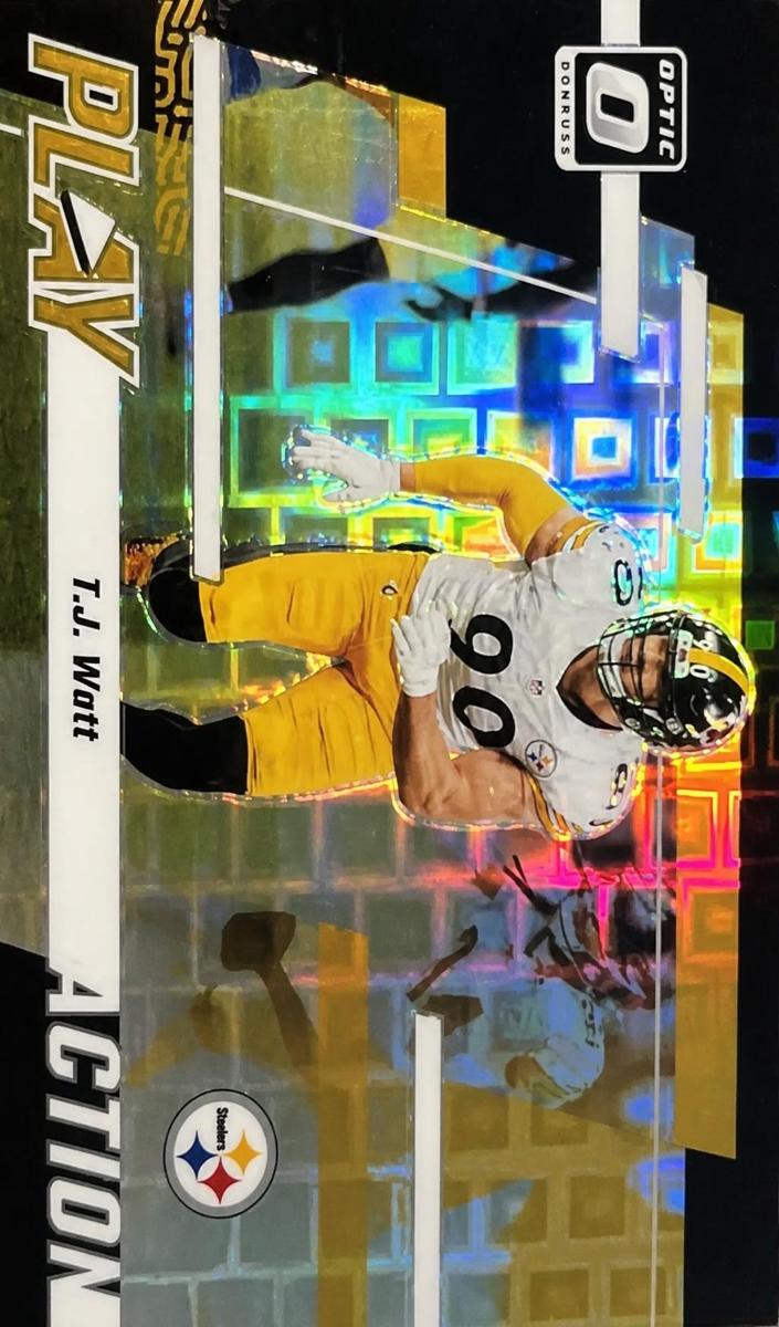 2023 Donruss Optic Football Black Pandora T.J. Watt #166 PSA 9