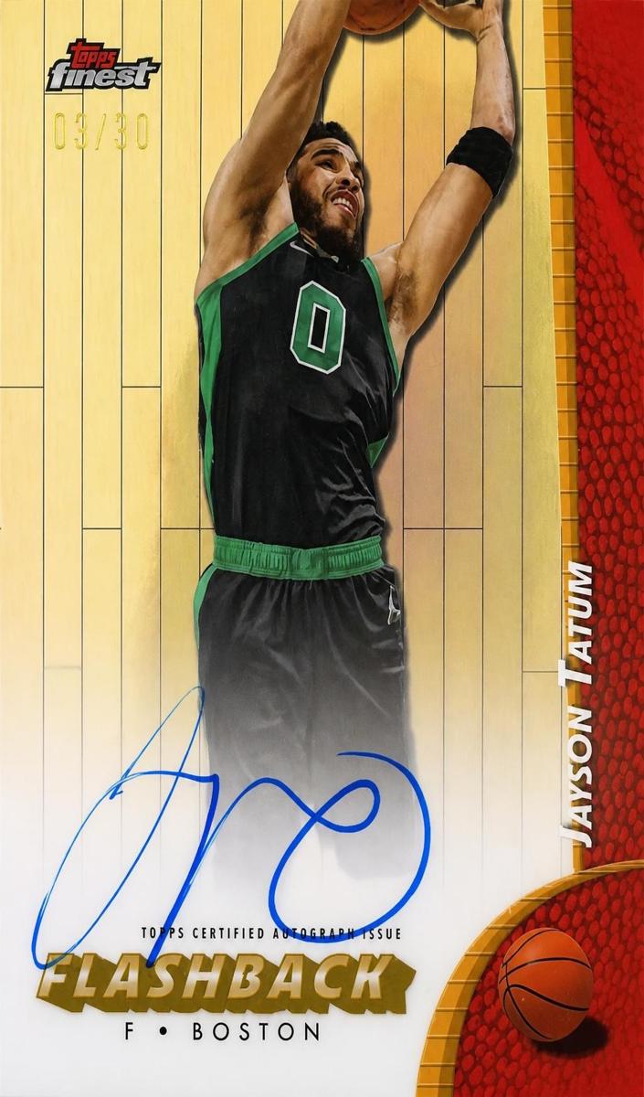 2024 Topps Finest Basketball Gold Refractor Jayson Tatum #FBA-JT