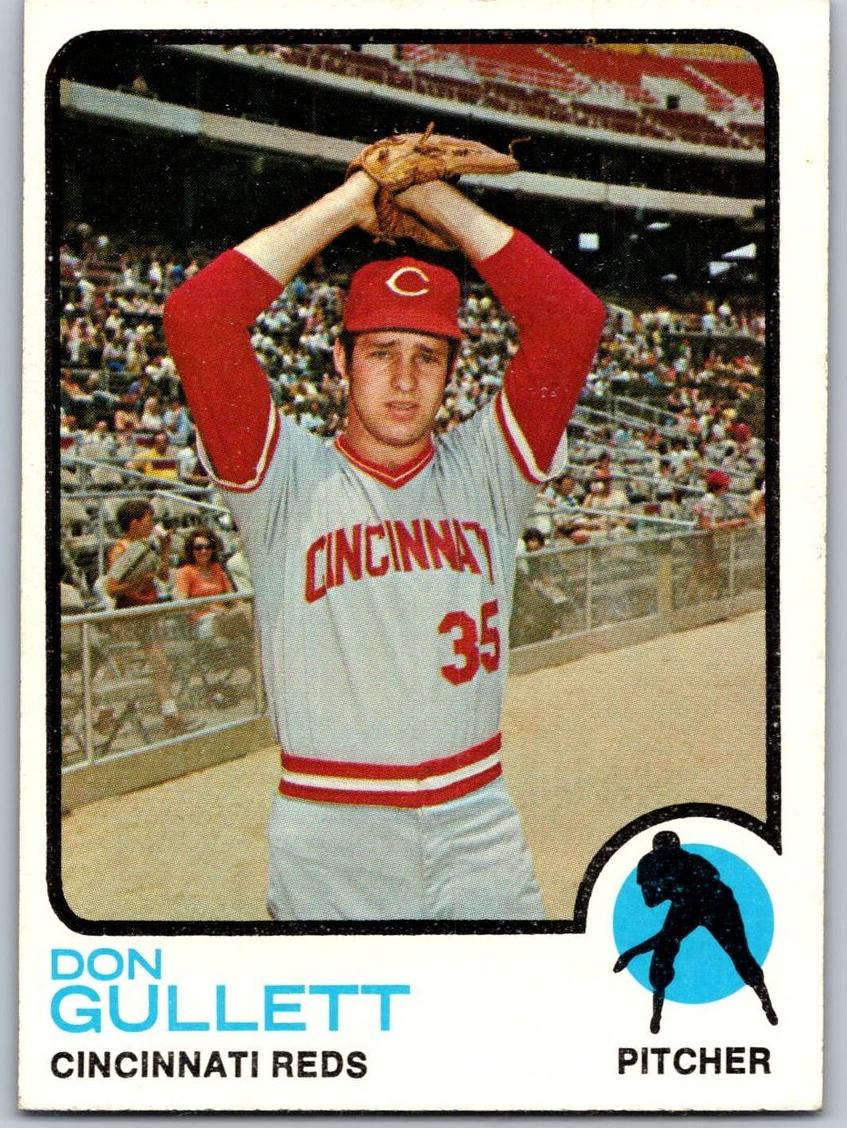 1973 Topps Baseball Don Gullett #595 PSA 8